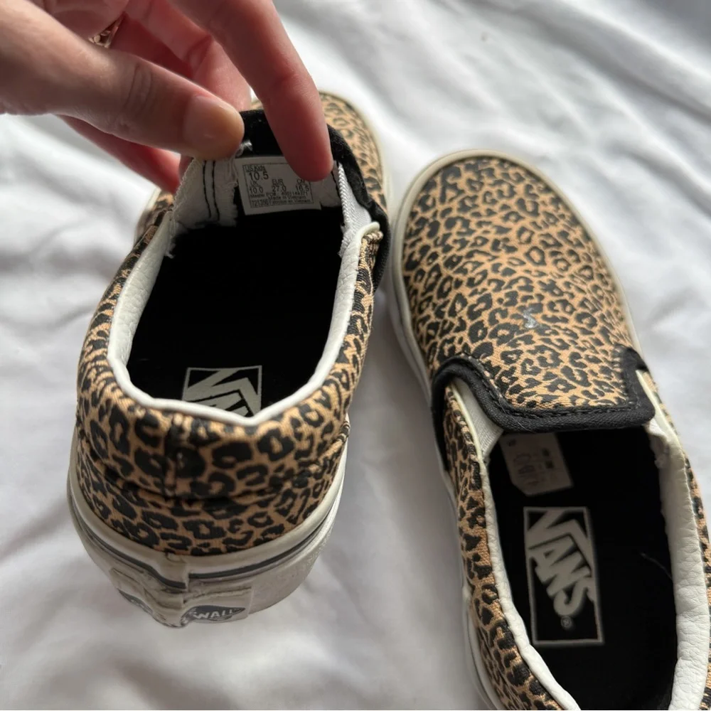 Vans Kids Leopard Slip-On Shoes